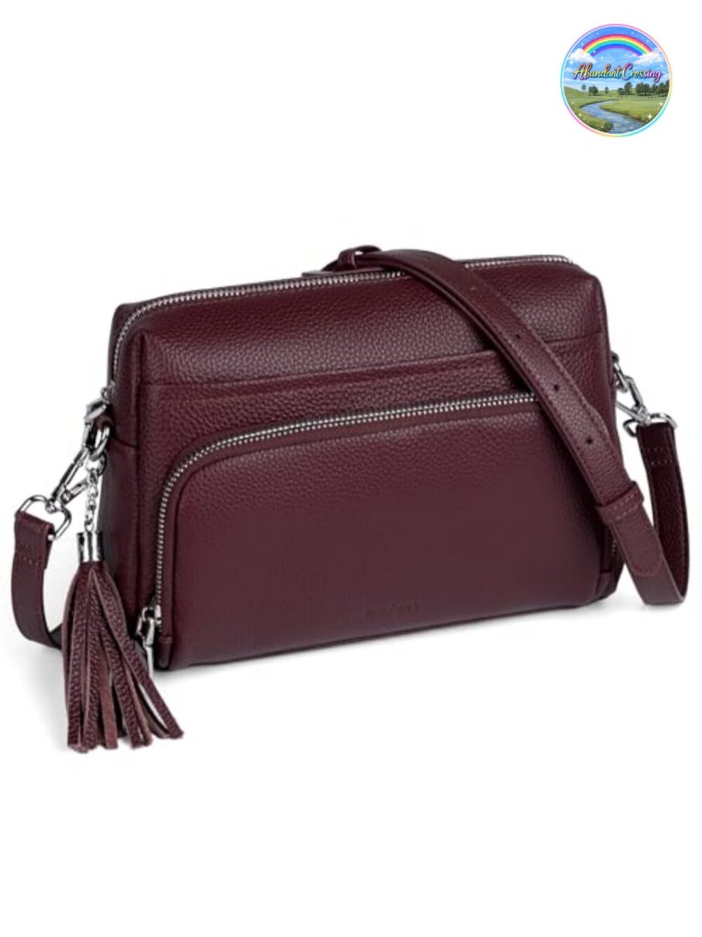 Genuine Leather Crossbody Bag RFID Wallet Travel Purse